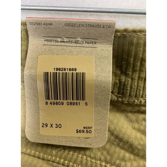 Levi's 311 Corduroy Pants Woman's 29X30 Brown Shaping Skinny Tummy Slimming Y2K - Picture 5 of 11